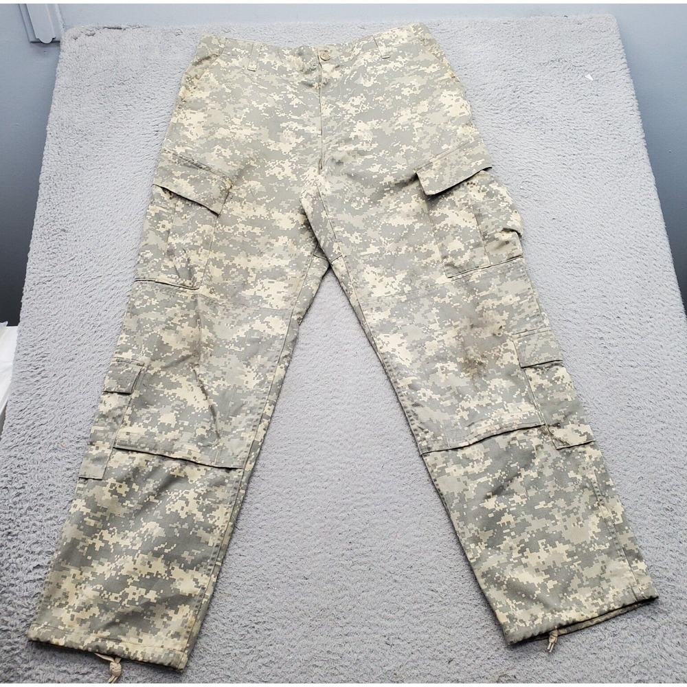 Hunter Star Military Pants Mens Medium Multi Camo Print Relaxed Fit Straight Leg